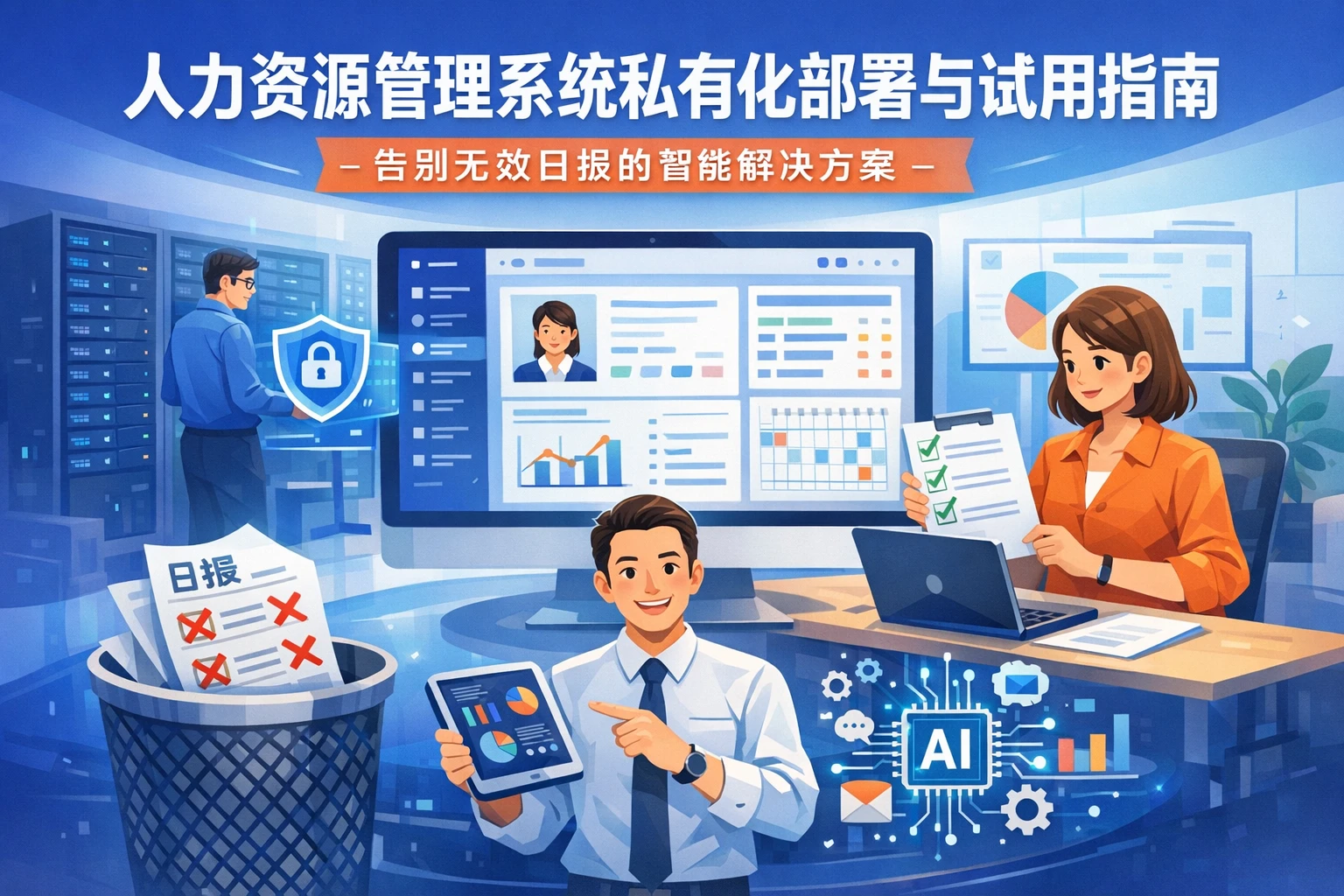 人力资源管理系统私有化部署与试用指南：告别无效日报的智能解决方案