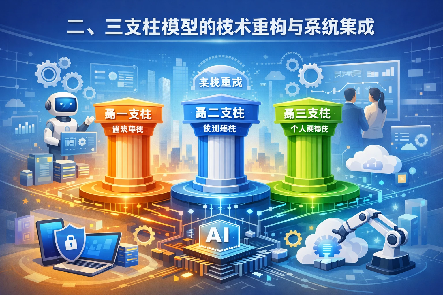 二、三支柱模型的技术重构与系统集成