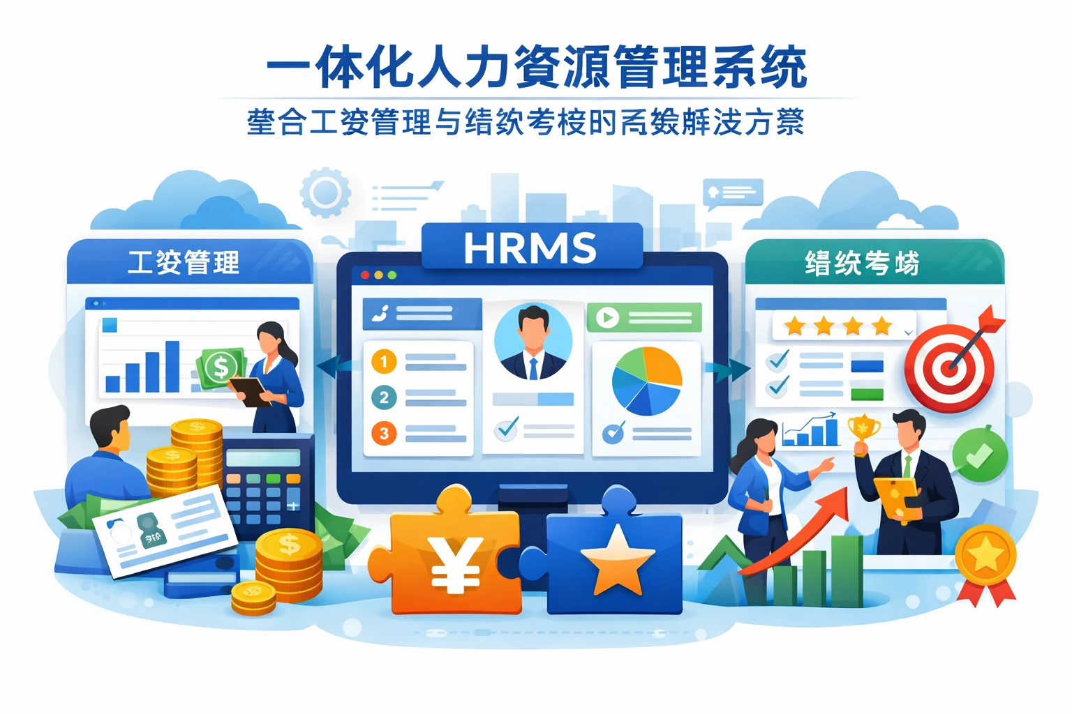 一体化人力资源管理系统:整合工资管理与绩效考核的高效解决方案