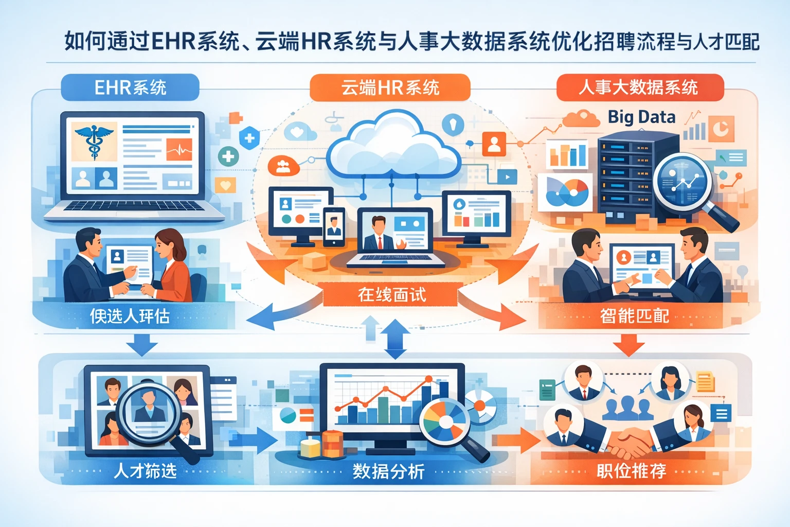 如何通过EHR系统、云端HR系统与人事大数据系统优化招聘流程与人才匹配