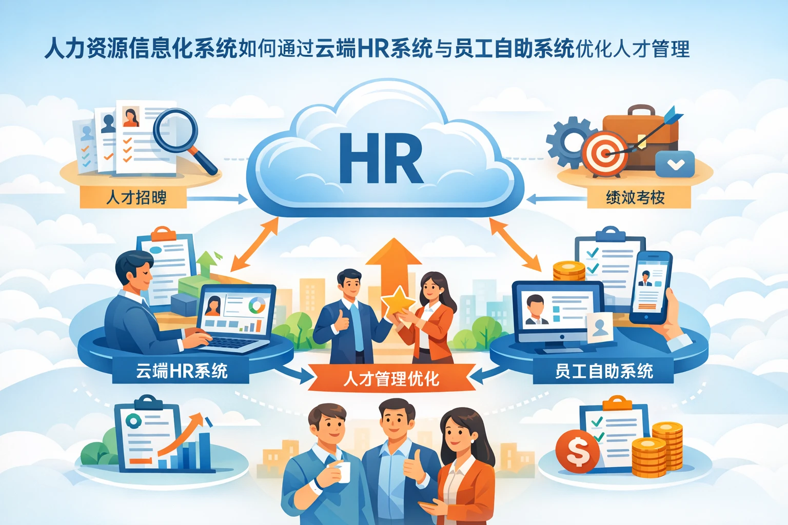 人力资源信息化系统如何通过云端HR系统与员工自助系统优化人才管理