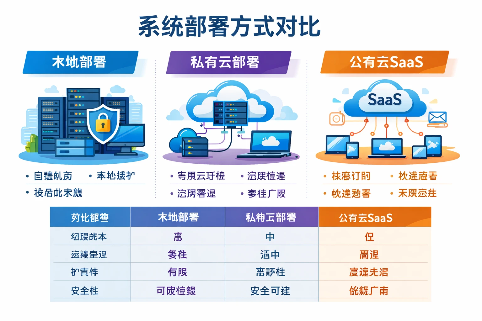 系统部署方式对比