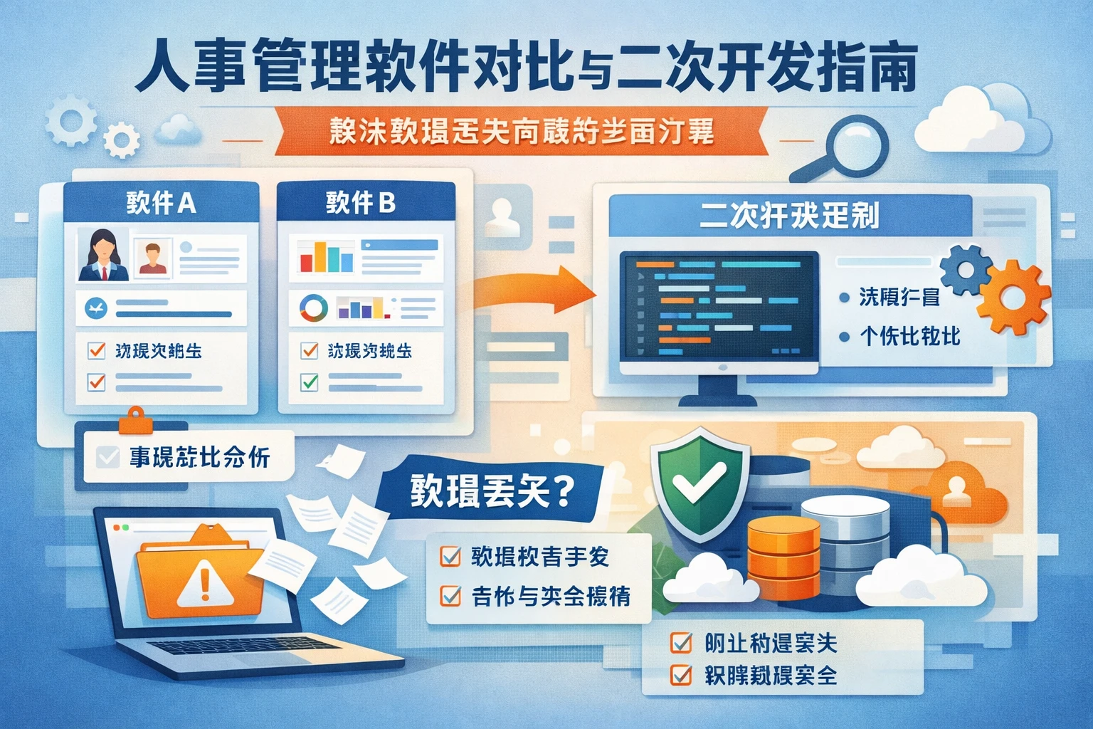 人事管理软件对比与二次开发指南：解决数据丢失问题的全面方案