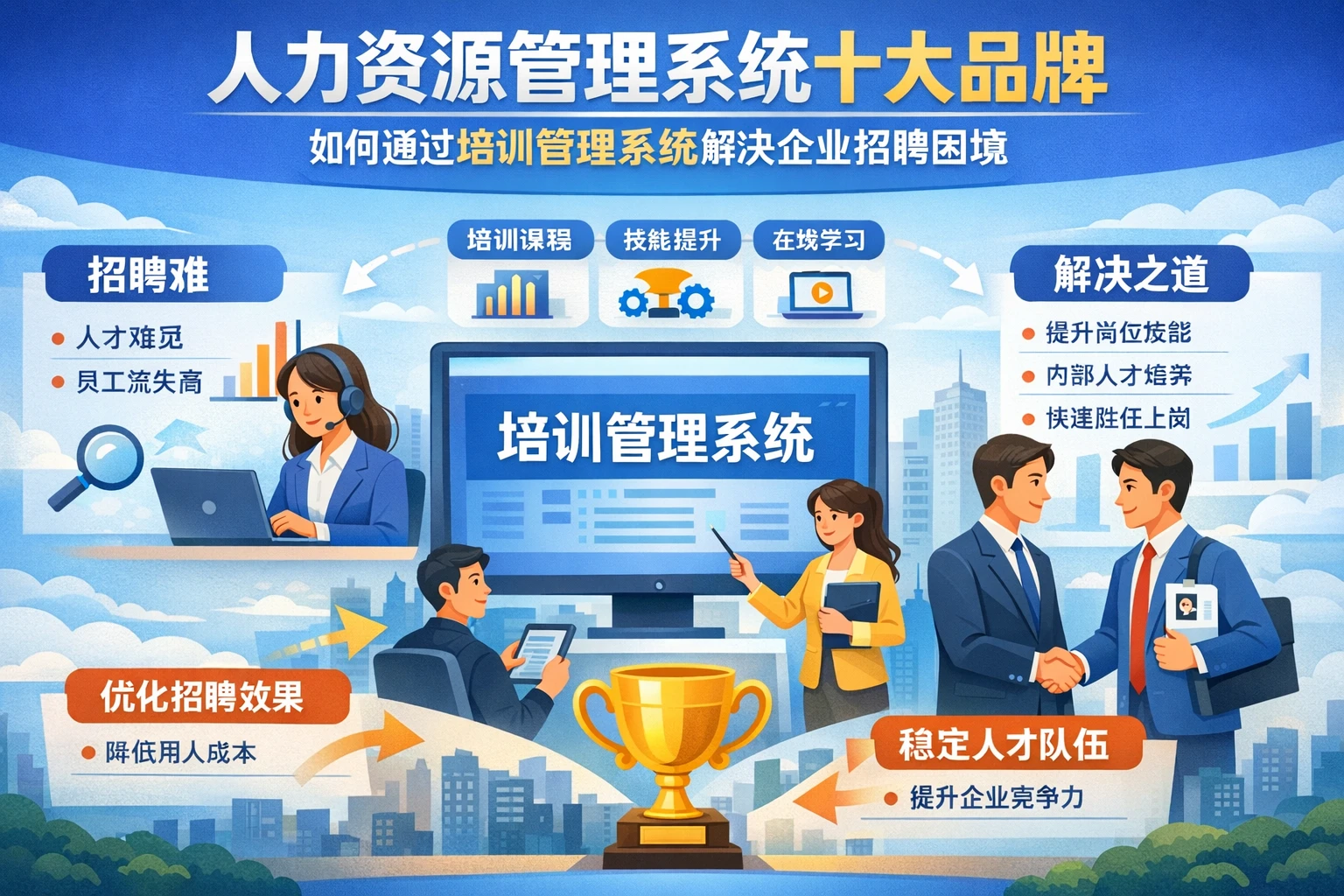 人力资源管理系统十大品牌如何通过培训管理系统解决企业招聘困境