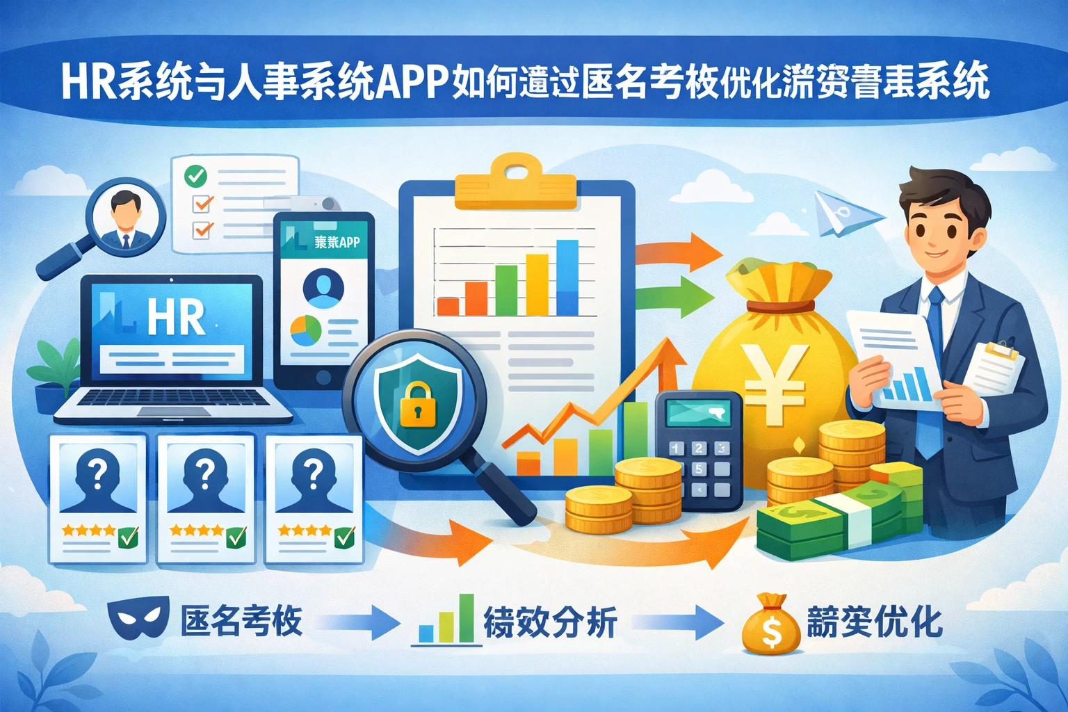 HR系统与人事系统APP如何通过匿名考核优化薪资管理系统