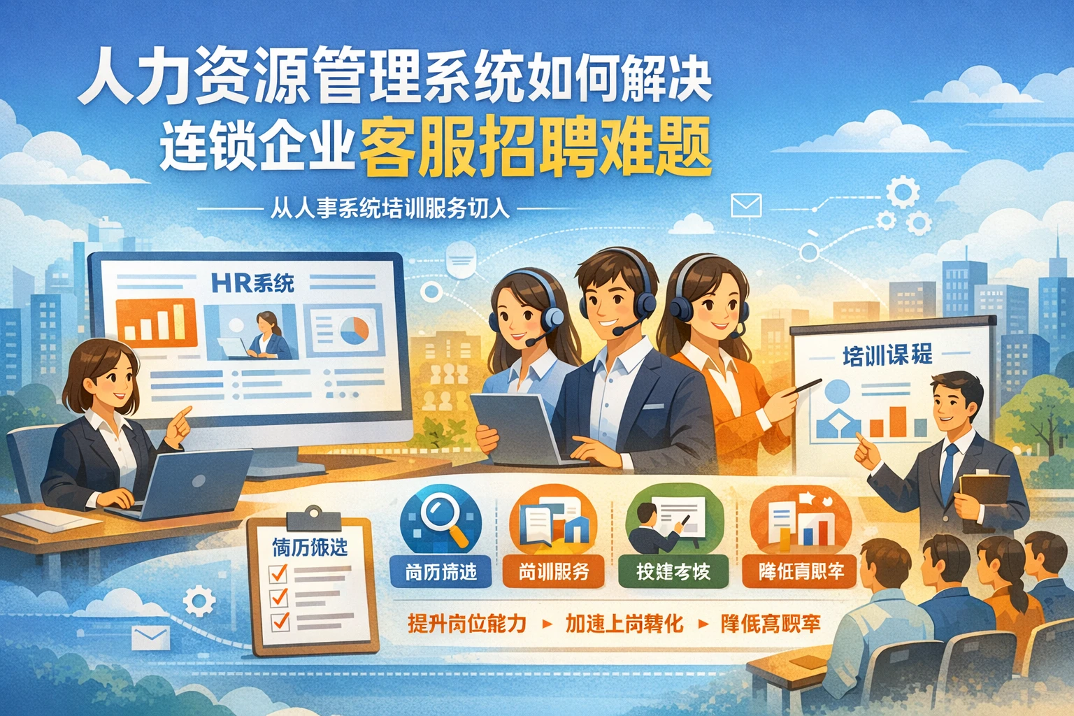 人力资源管理系统如何解决连锁企业客服招聘难题——从人事系统培训服务切入