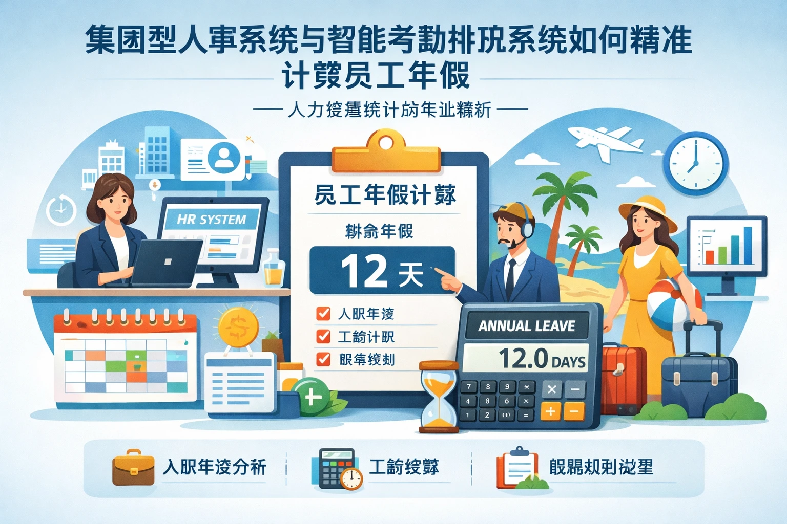 集团型人事系统与智能考勤排班系统如何精准计算员工年假——人力资源软件的专业解析