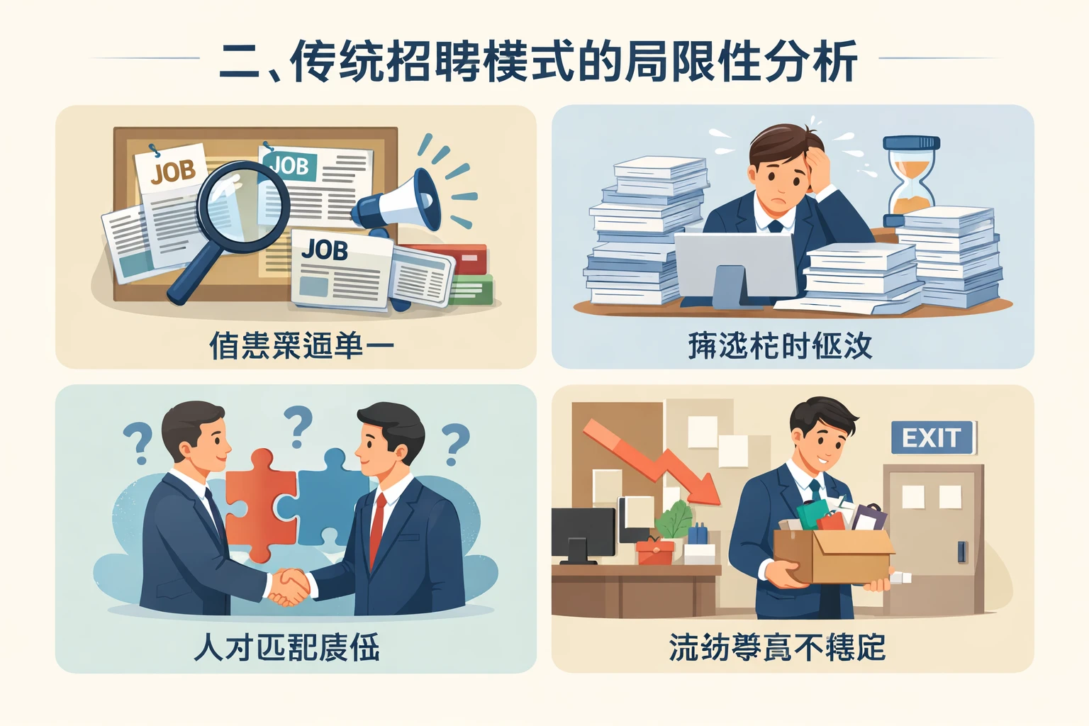 二、传统招聘模式的局限性分析