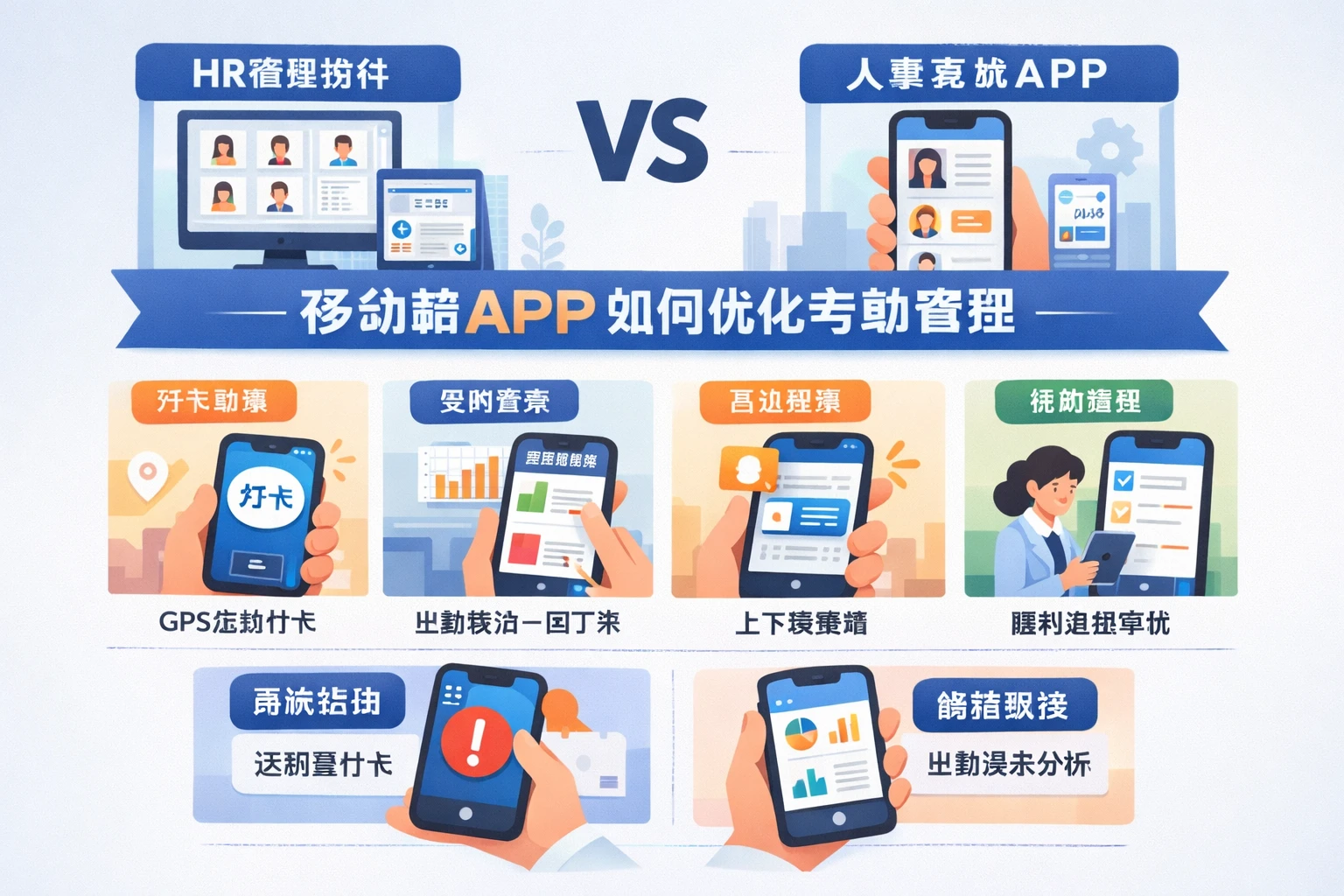 HR管理软件与人事系统对比:移动端APP如何优化考勤管理