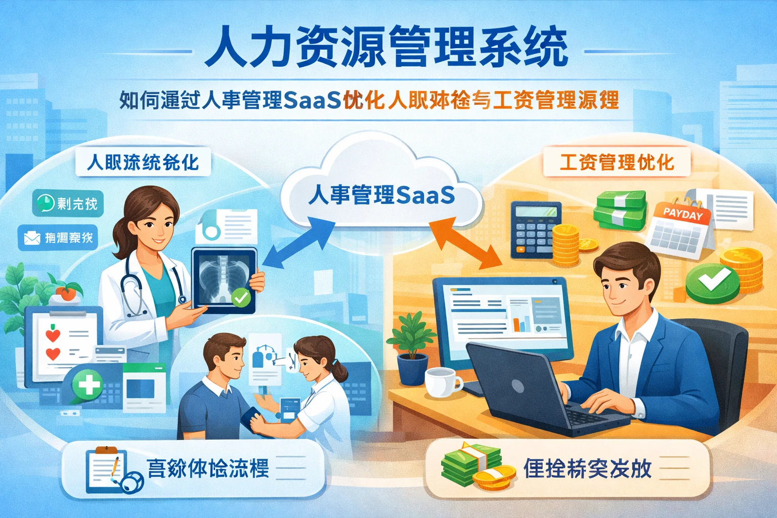 人力资源管理系统如何通过人事管理SaaS优化入职体检与工资管理流程