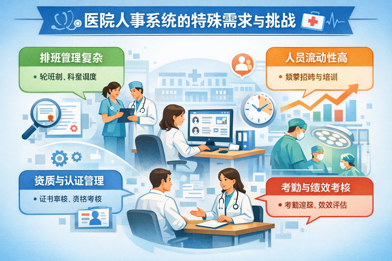 医院人事系统的特殊需求与挑战