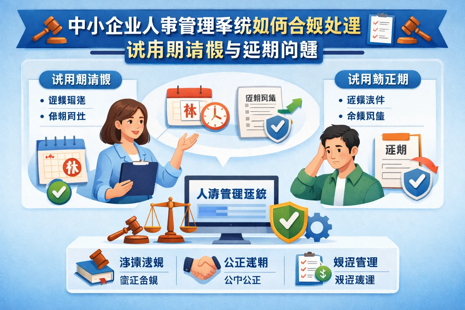 中小企业人事管理系统如何合规处理试用期请假与延期问题