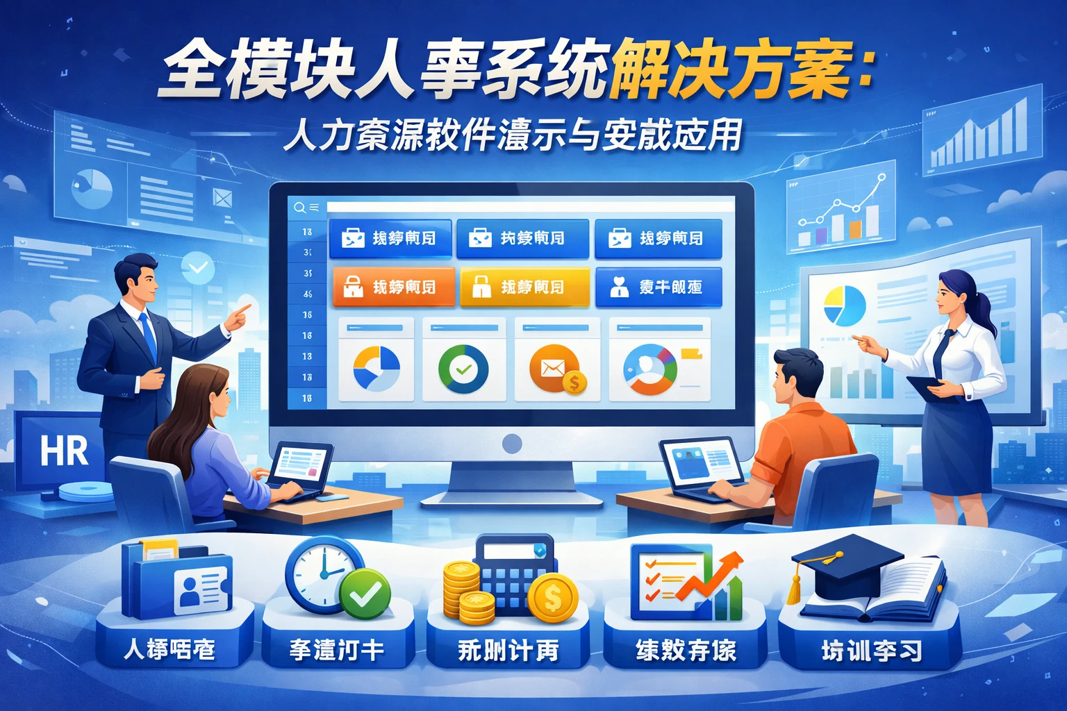 全模块人事系统解决方案：人力资源软件演示与实战应用