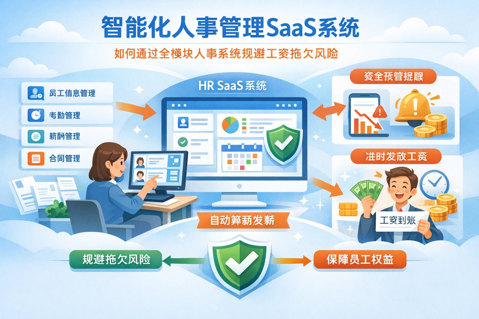 智能化人事管理SaaS系统：如何通过全模块人事系统规避工资拖欠风险
