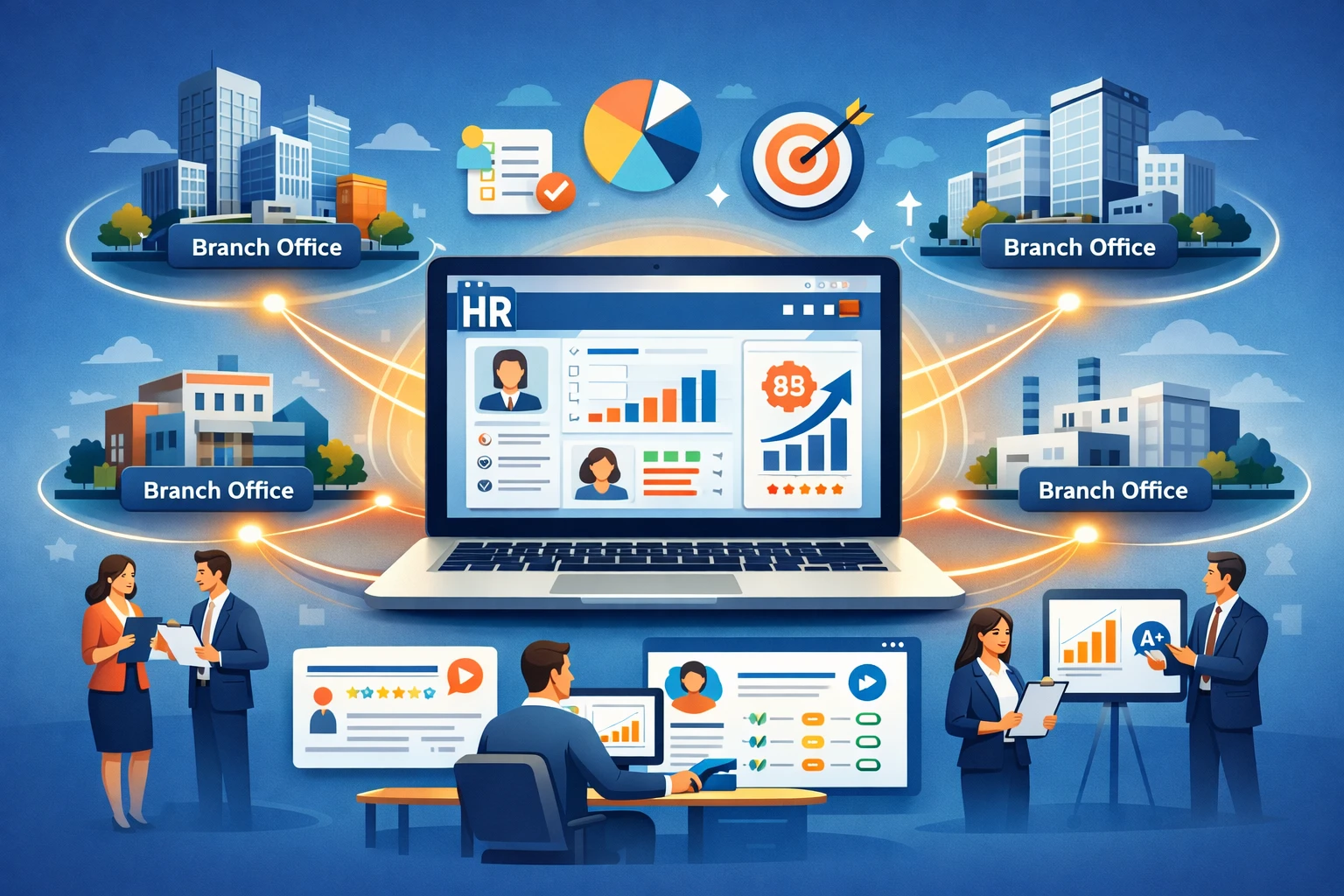 多分支机构人事系统与HR管理软件：整合绩效考核系统的现代化解决方案