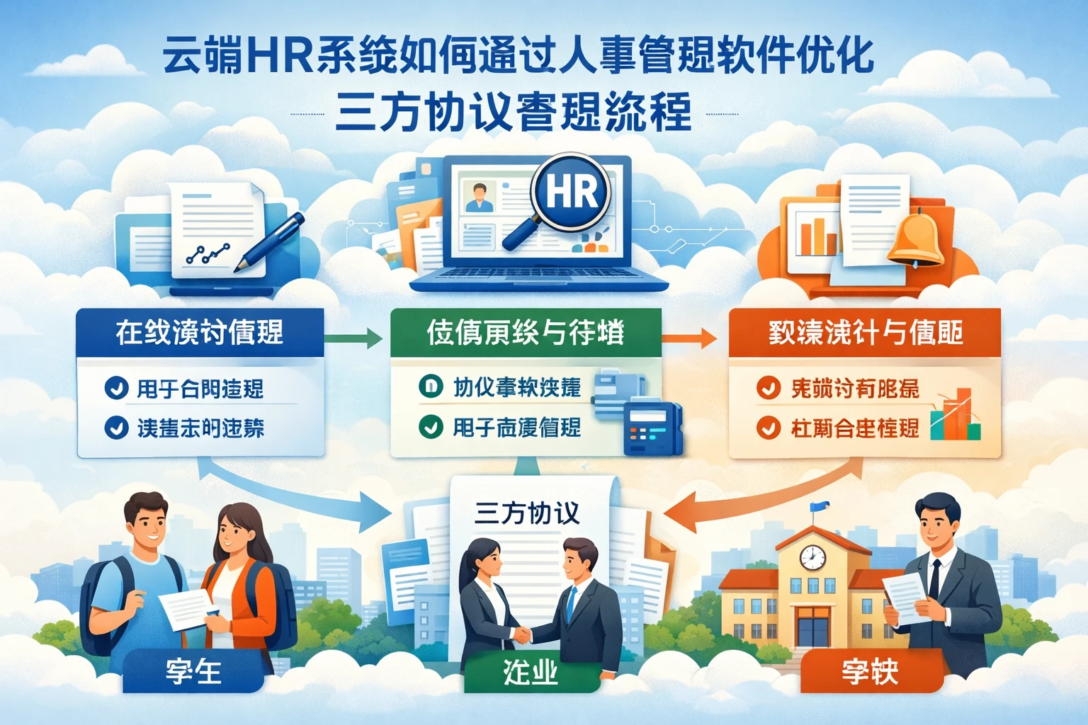 云端HR系统如何通过人事管理软件优化三方协议管理流程