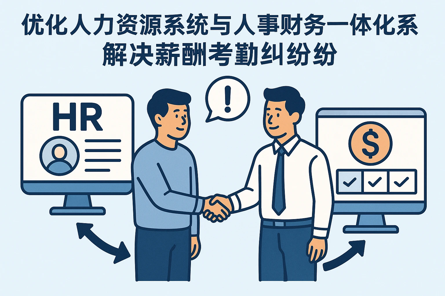 优化人力资源系统与人事财务一体化系统,解决薪酬考勤纠纷