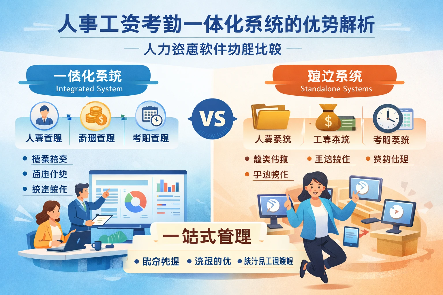 人力资源软件功能比较:人事工资考勤一体化系统的优势解析
