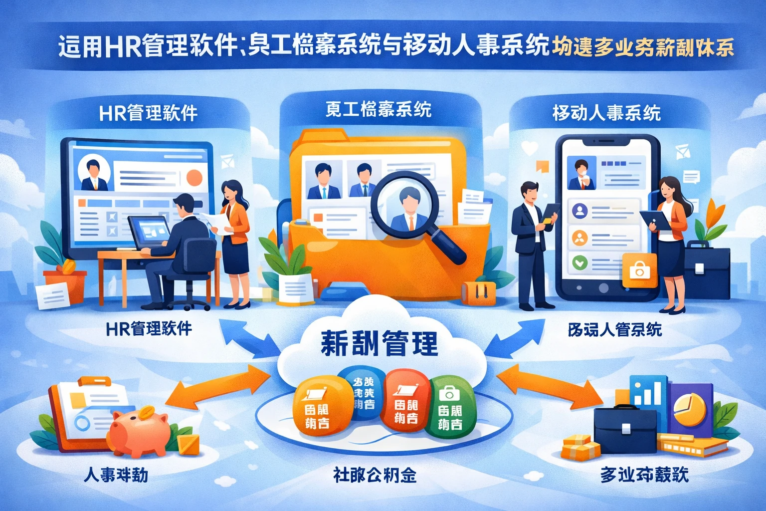 运用HR管理软件、员工档案系统与移动人事系统构建多业务薪酬管理体系