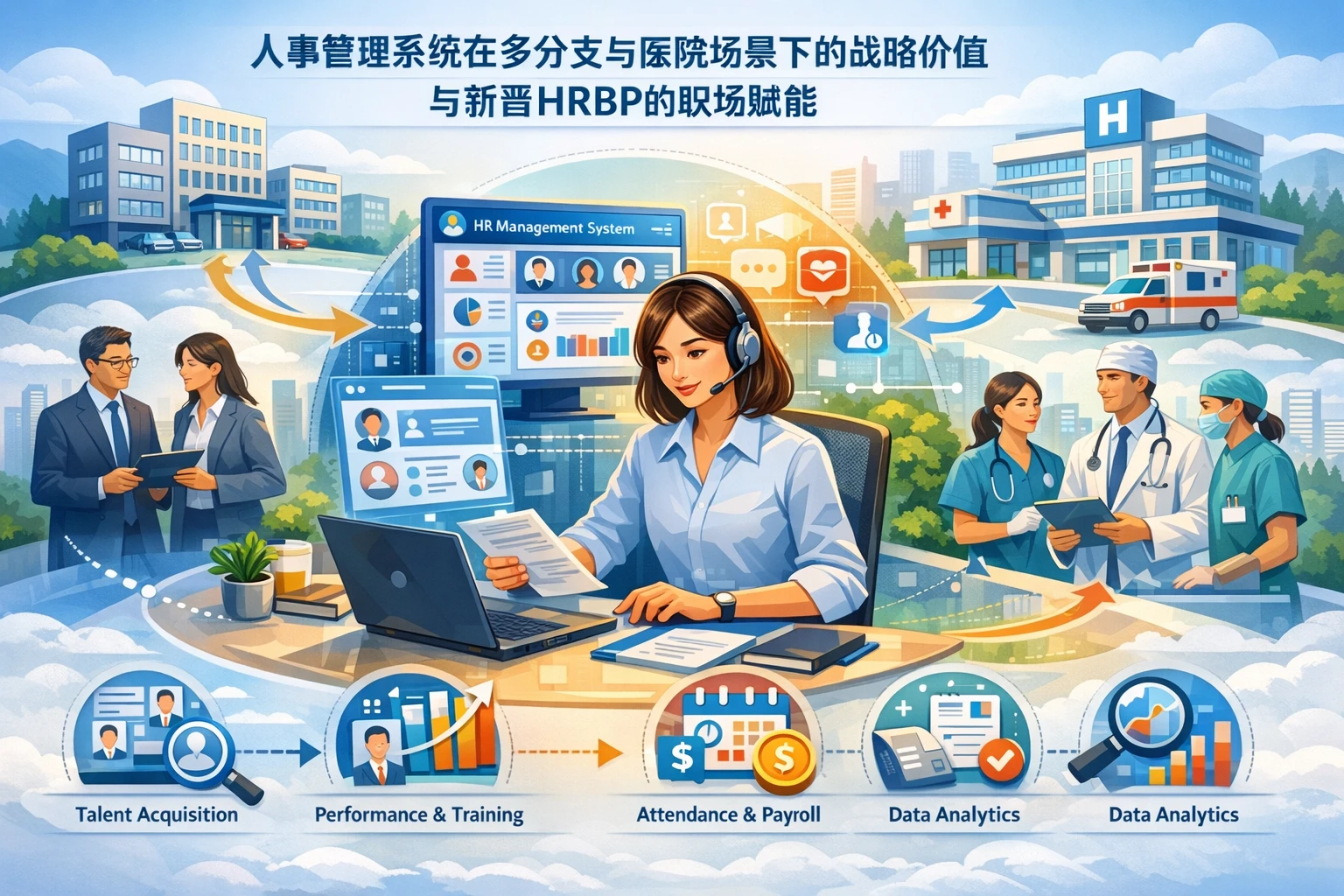 人事管理系统在多分支与医院场景下的战略价值与新晋HRBP的职场赋能