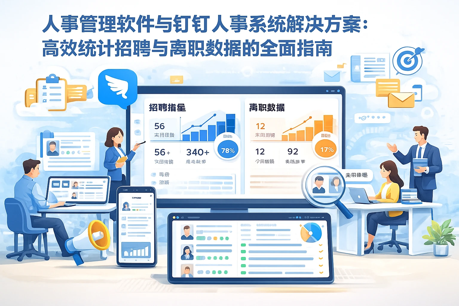 人事管理软件与钉钉人事系统解决方案:高效统计招聘与离职数据的全面指南