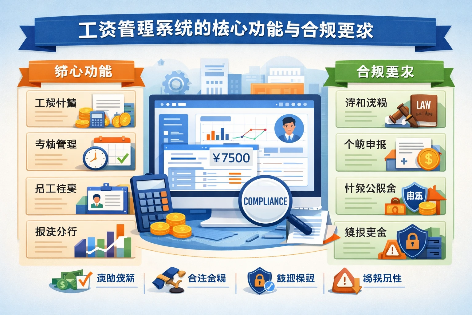 工资管理系统的核心功能与合规要求