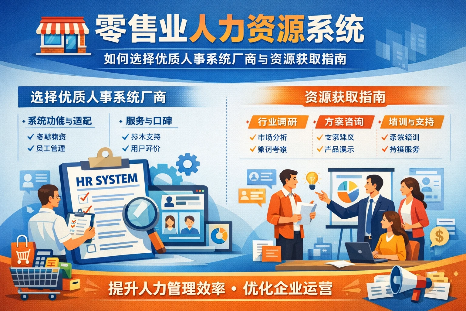 零售业人力资源系统：如何选择优质人事系统厂商与资源获取指南