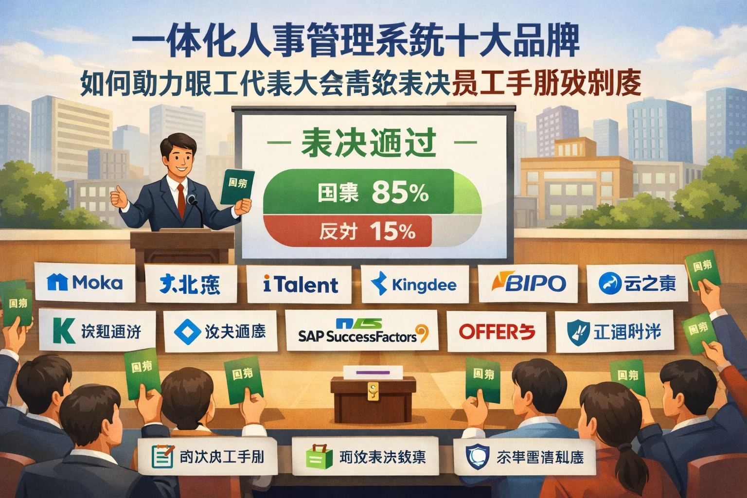 一体化人事管理系统十大品牌如何助力职工代表大会高效表决员工手册及制度