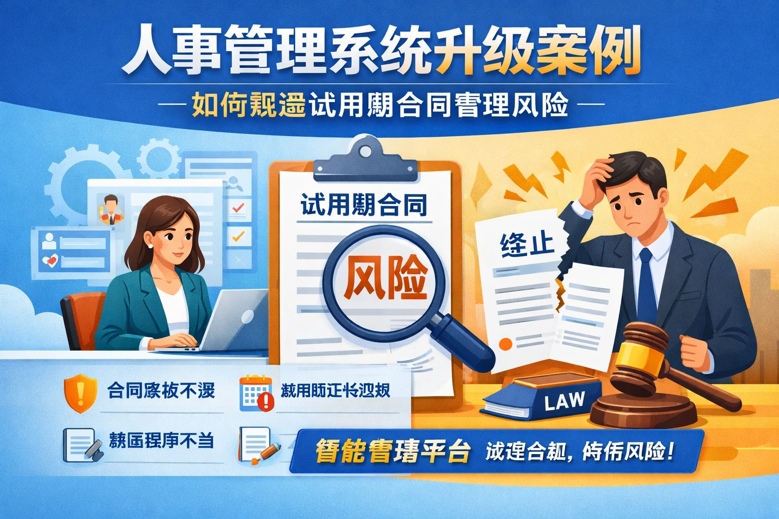 人事管理系统升级案例：如何规避试用期合同管理风险