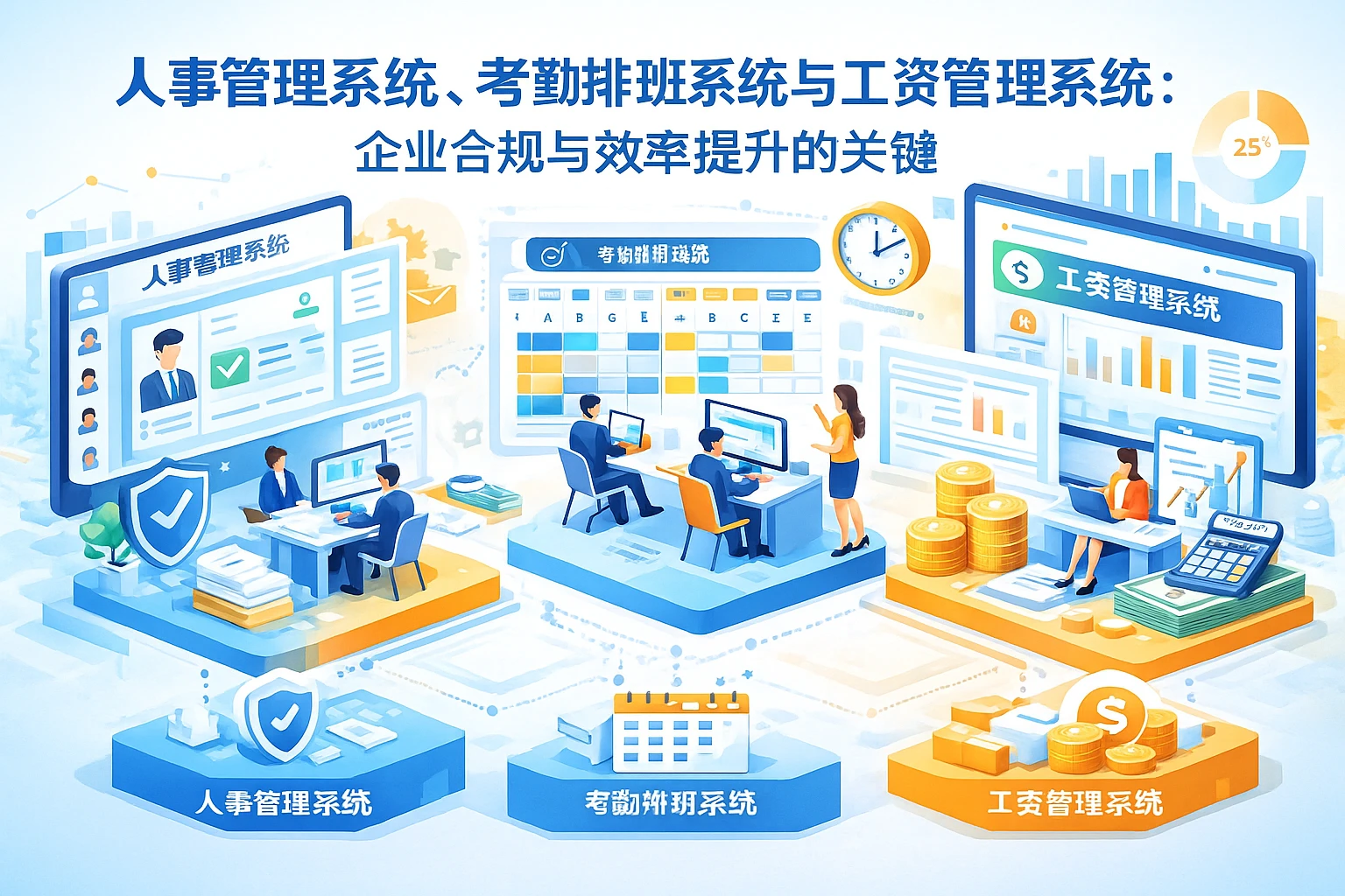 人事管理系统、考勤排班系统与工资管理系统:企业合规与效率提升的关键