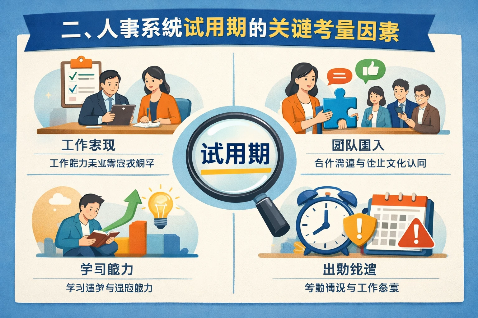 二、人事系统试用期的关键考量因素