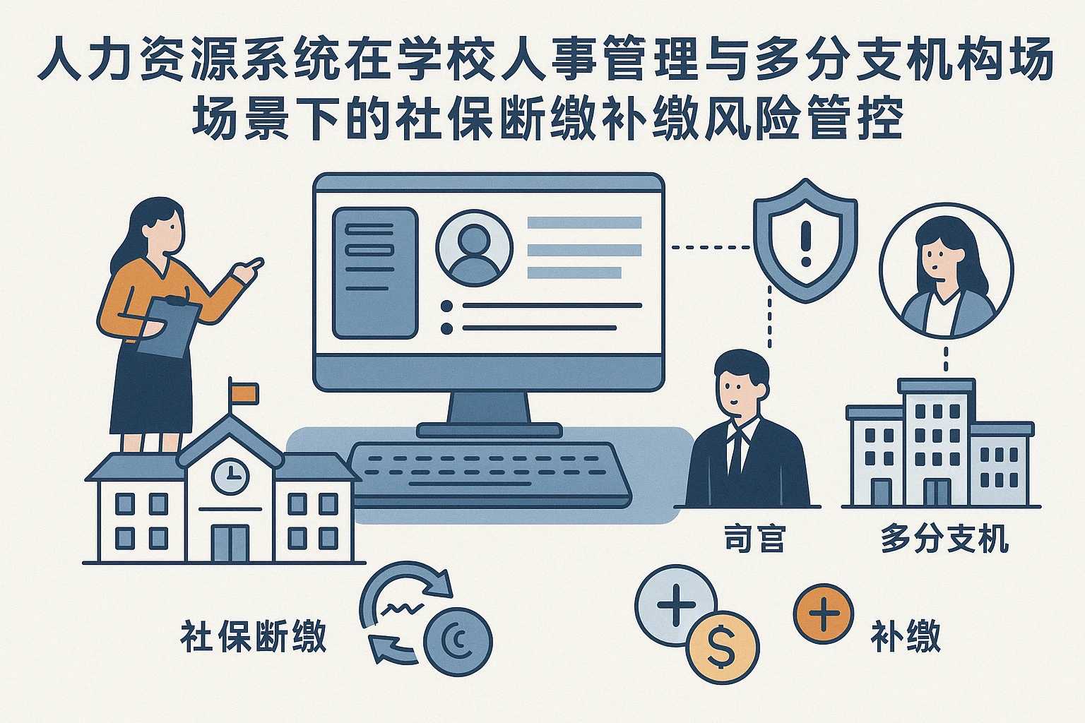 人力资源系统在学校人事管理与多分支机构场景下的社保断缴补缴风险管控