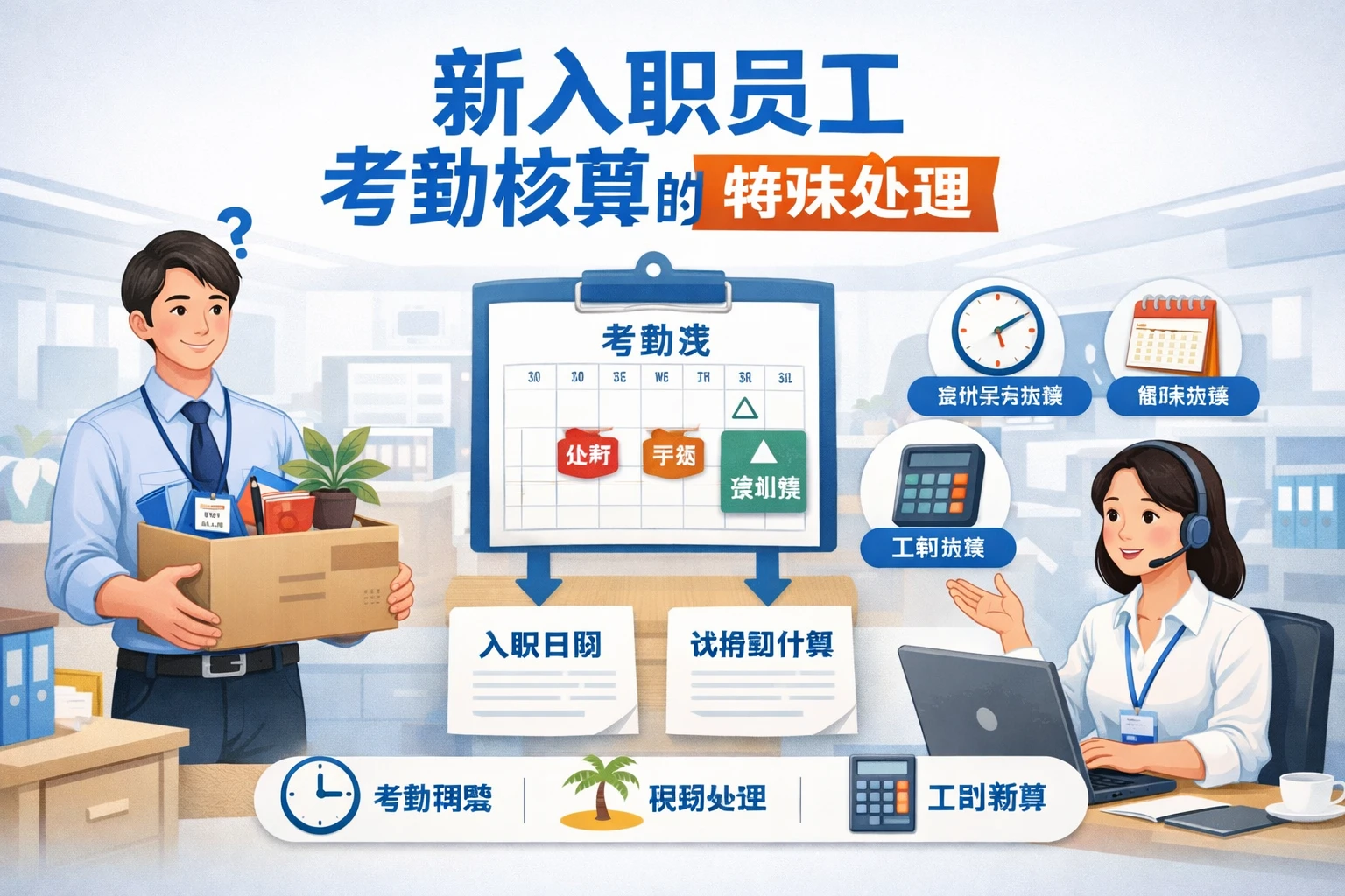 新入职员工考勤核算的特殊处理