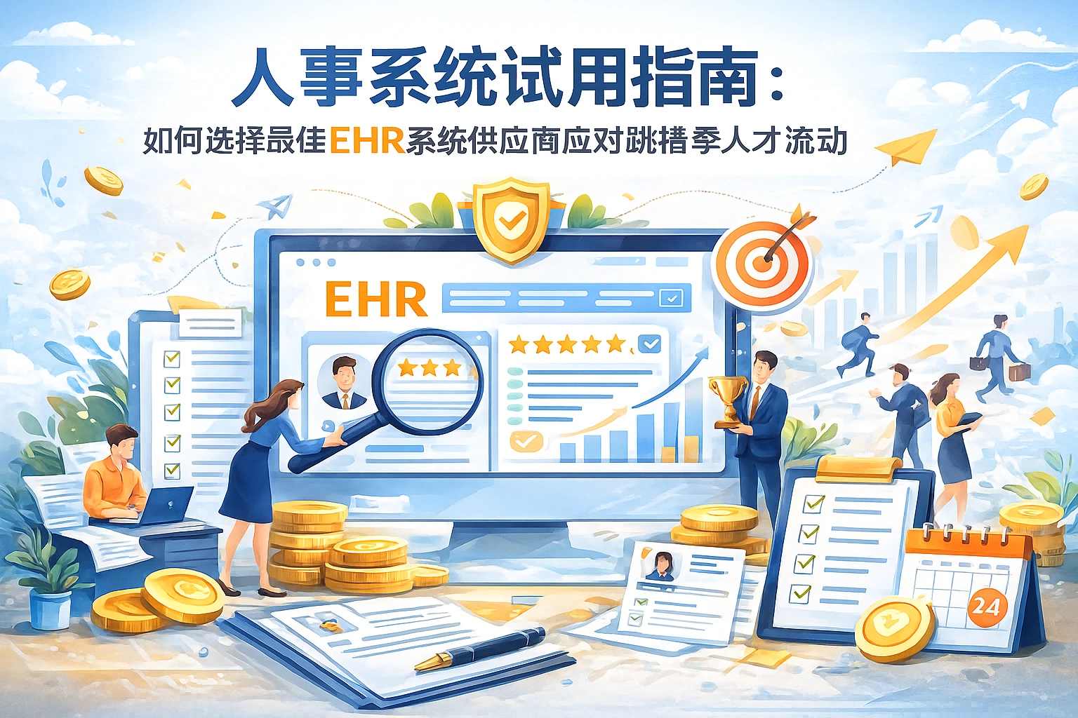 人事系统试用指南：如何选择最佳EHR系统供应商应对跳槽季人才流动
