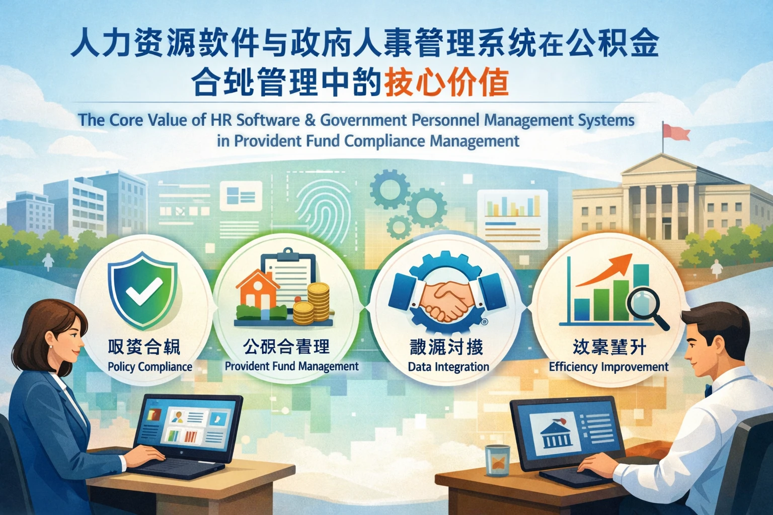 人力资源软件与政府人事管理系统在公积金合规管理中的核心价值