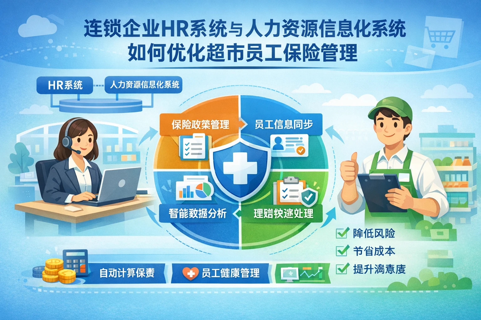 连锁企业HR系统与人力资源信息化系统如何优化超市员工保险管理
