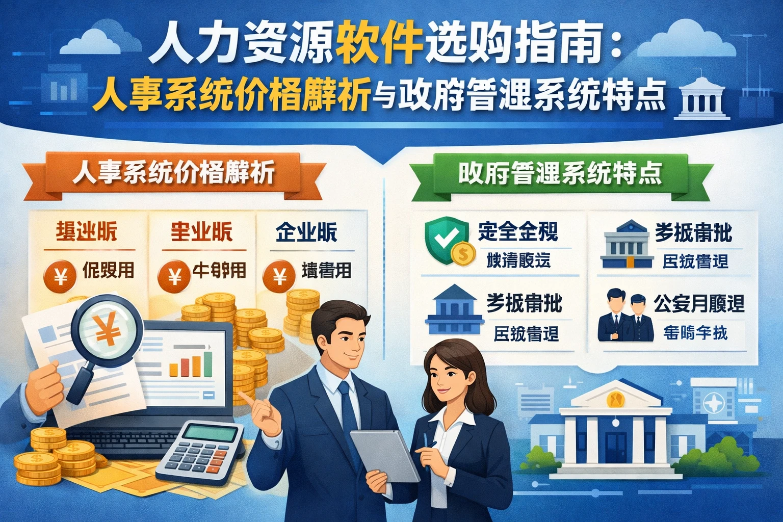 人力资源软件选购指南:人事系统价格解析与政府管理系统特点