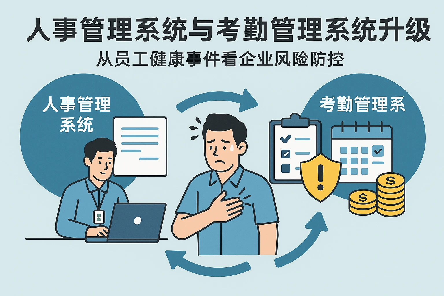 人事管理系统与考勤管理系统升级：从员工健康事件看企业风险防控