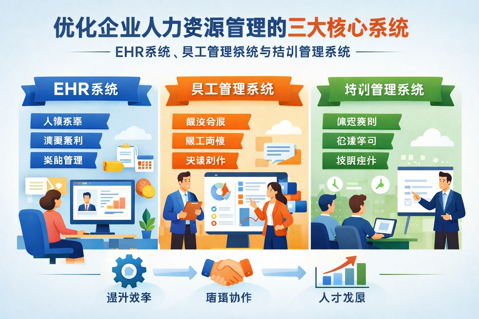 优化企业人力资源管理的三大核心系统：EHR系统、员工管理系统与培训管理系统