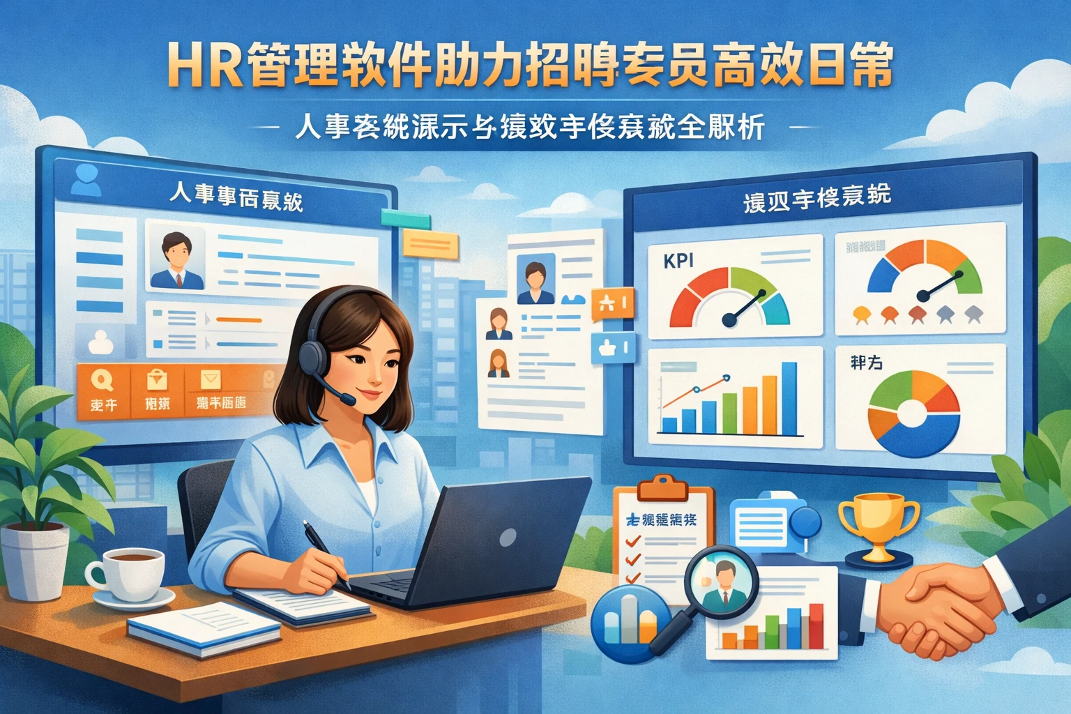 HR管理软件助力招聘专员高效日常：人事系统演示与绩效考核系统全解析