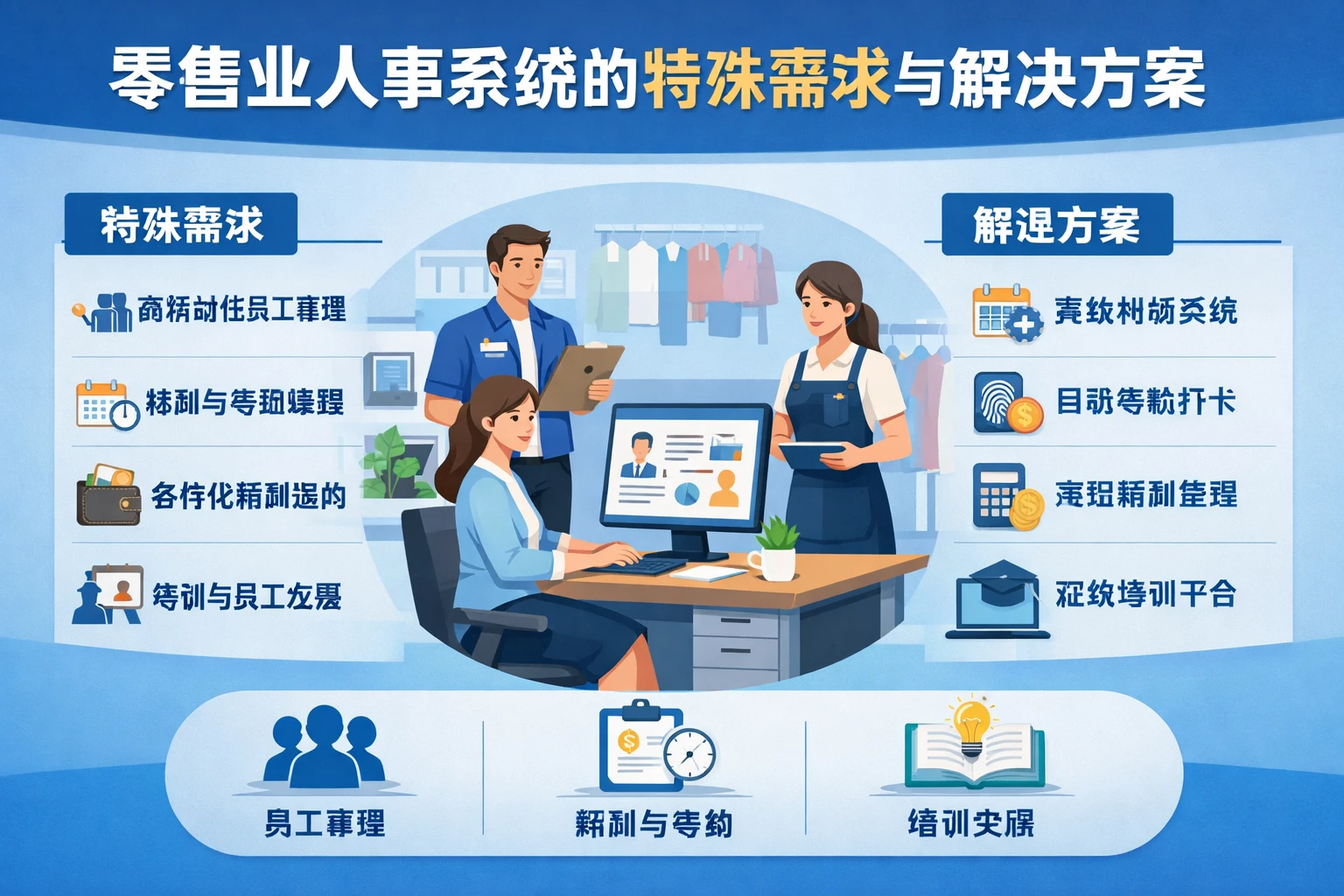 零售业人事系统的特殊需求与解决方案