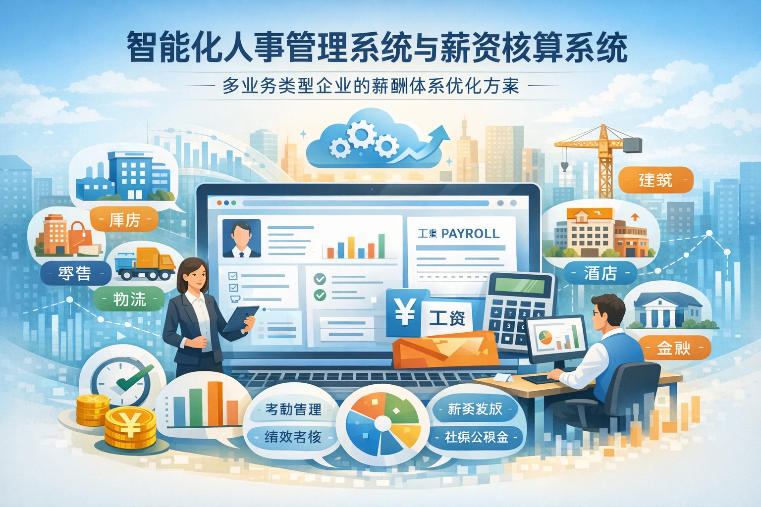 智能化人事管理系统与薪资核算系统:多业务类型企业的薪酬体系优化方案