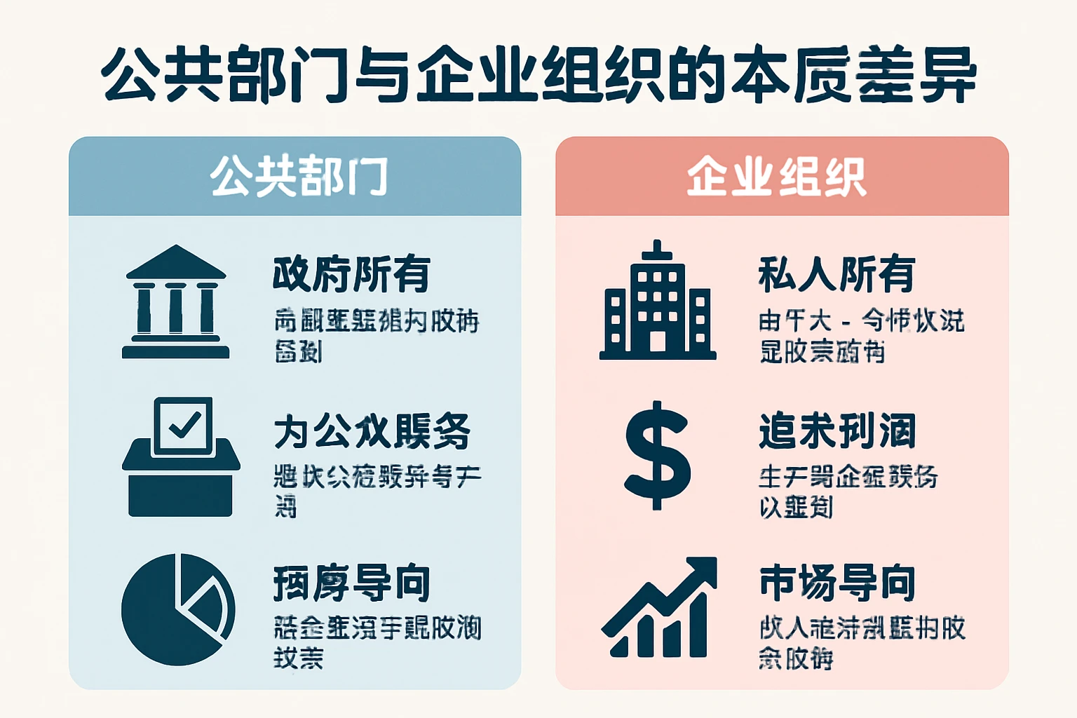 公共部门与企业组织的本质差异
