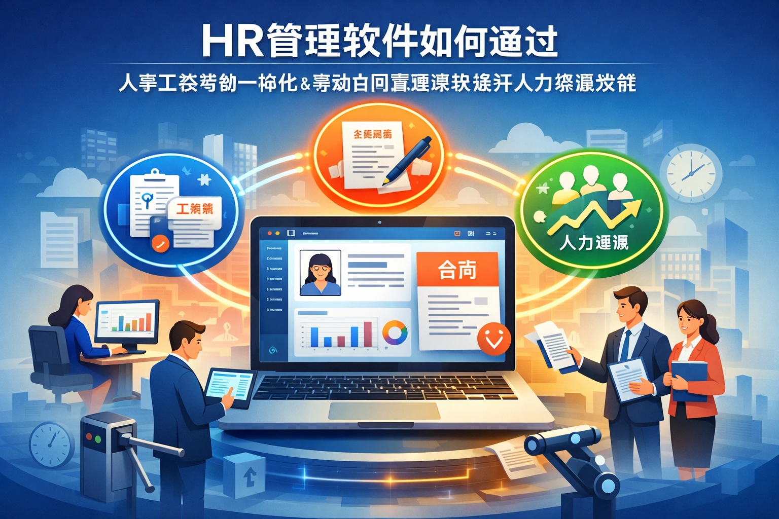 HR管理软件如何通过人事工资考勤一体化与劳动合同管理系统提升人力资源效能