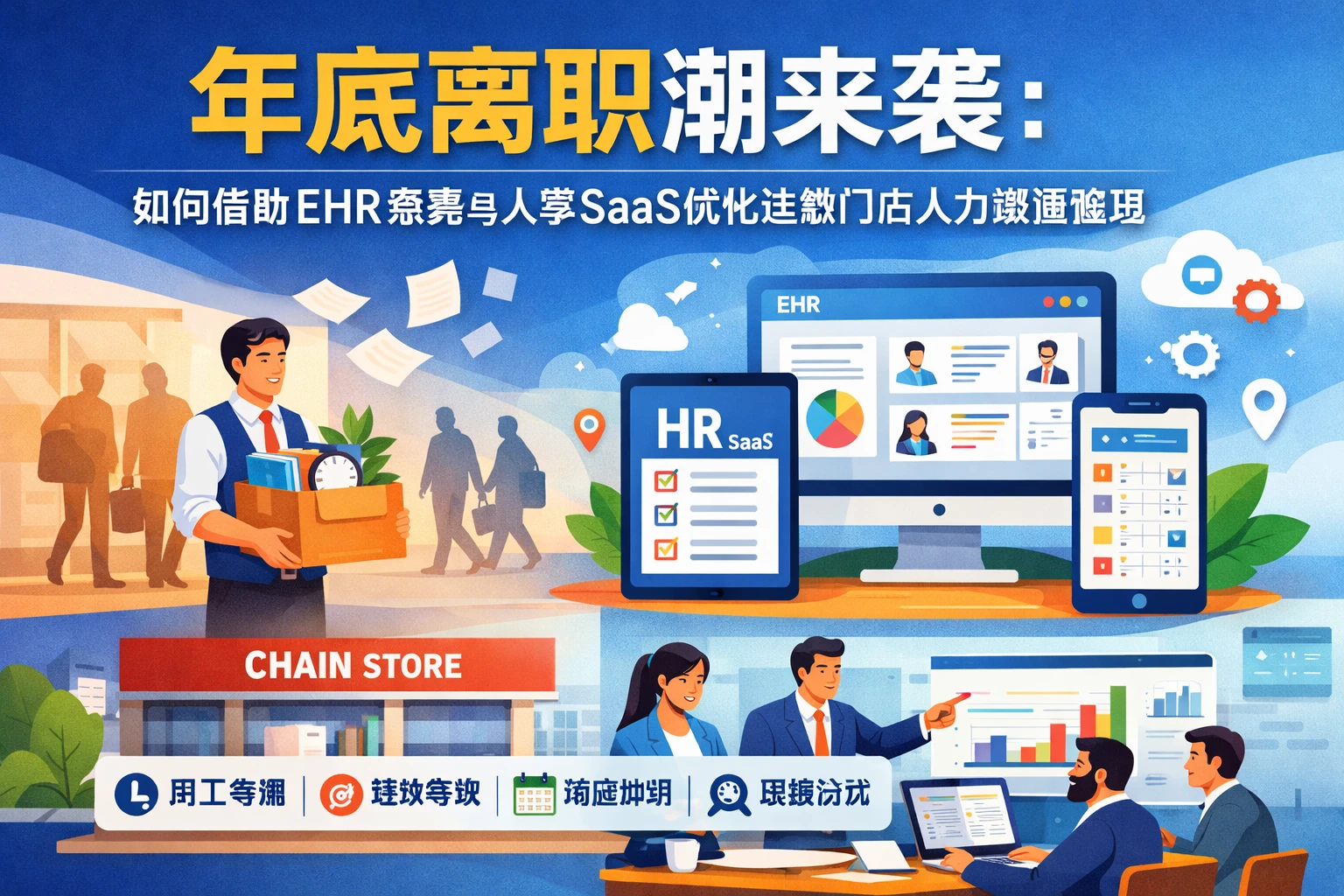 年底离职潮来袭：如何借助EHR系统与人事SaaS优化连锁门店人力资源管理