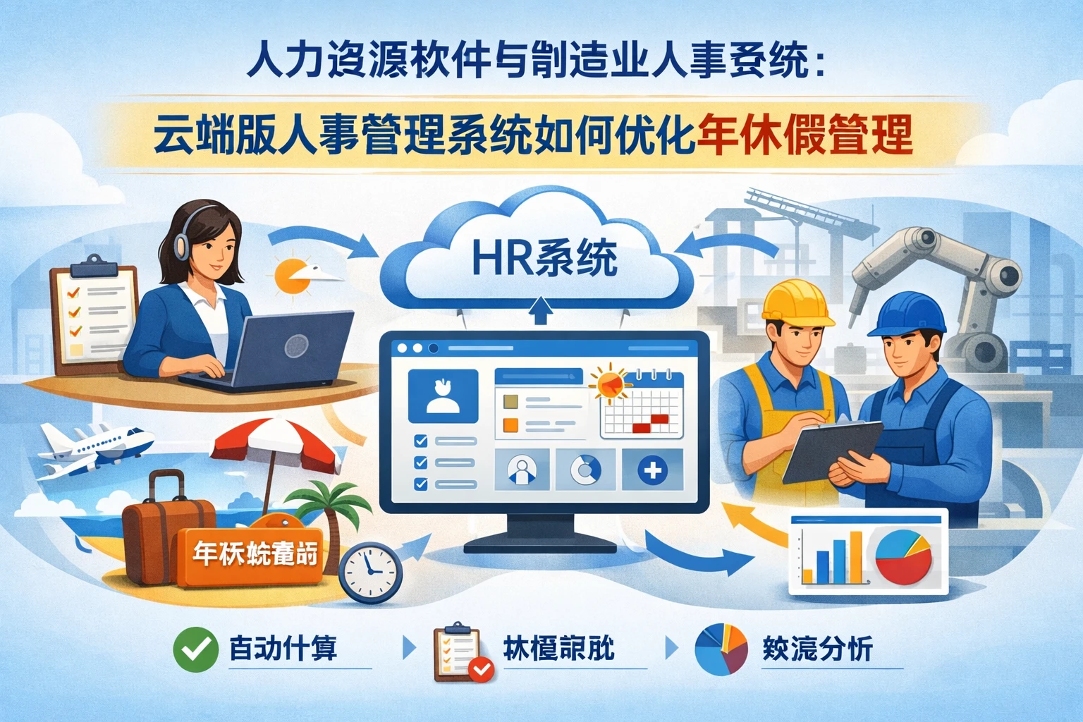 人力资源软件与制造业人事系统:云端版人事管理系统如何优化年休假管理