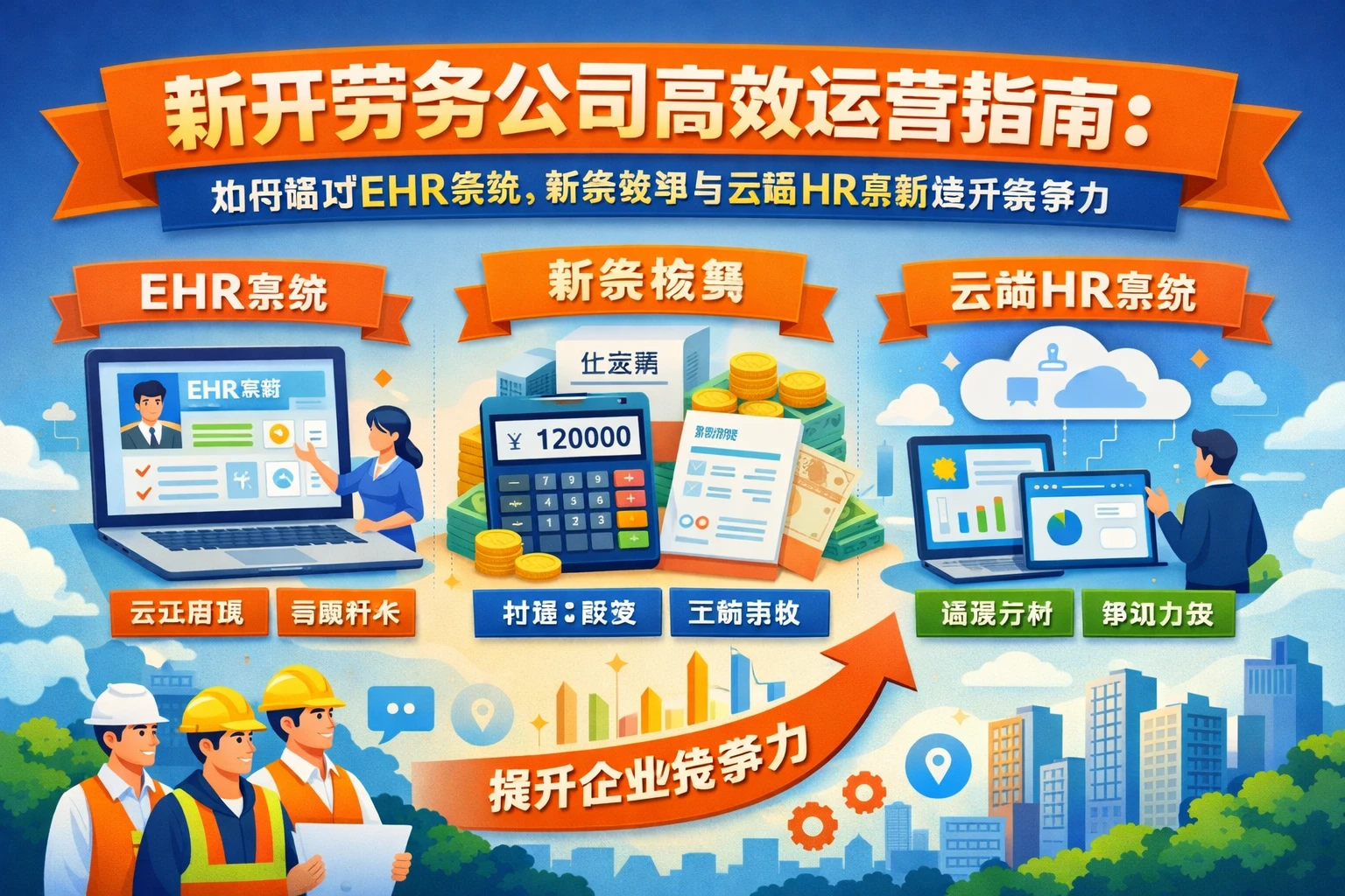 新开劳务公司高效运营指南：如何通过EHR系统、薪资核算与云端HR系统提升竞争力