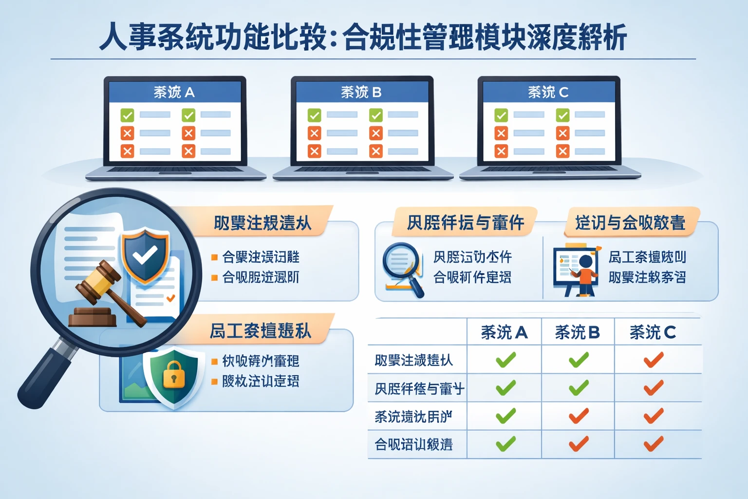 人事系统功能比较：合规性管理模块深度解析