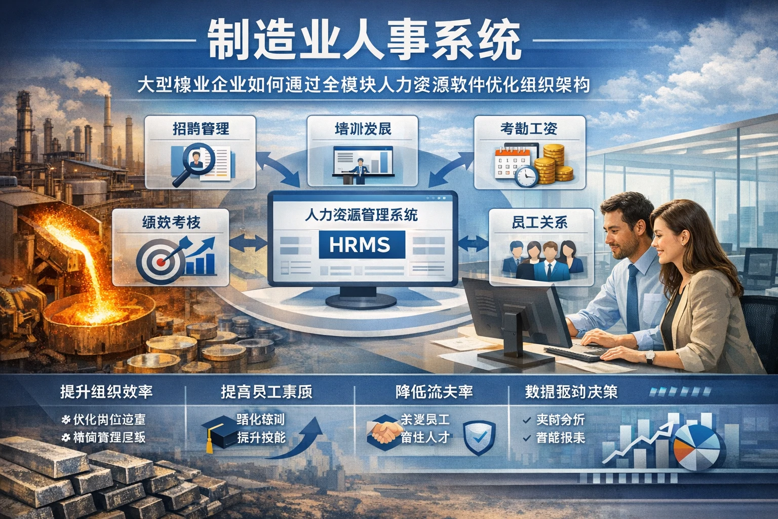制造业人事系统：大型镍业企业如何通过全模块人力资源软件优化组织架构