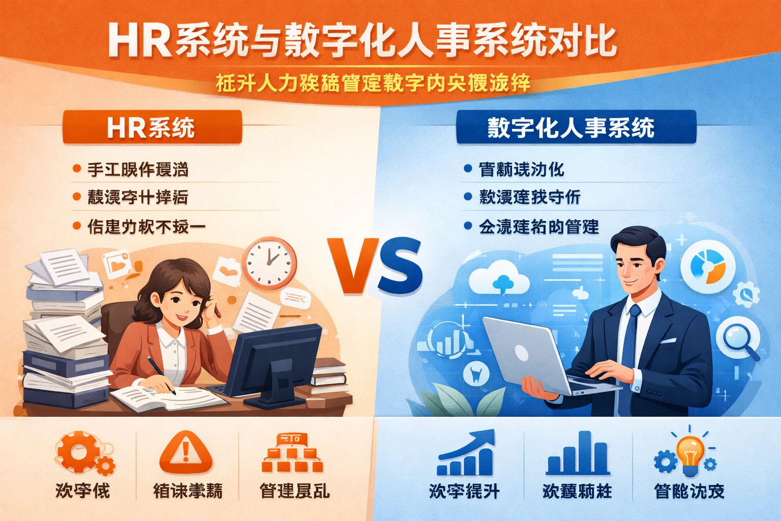 HR系统与数字化人事系统对比：提升人力资源管理效率的关键选择